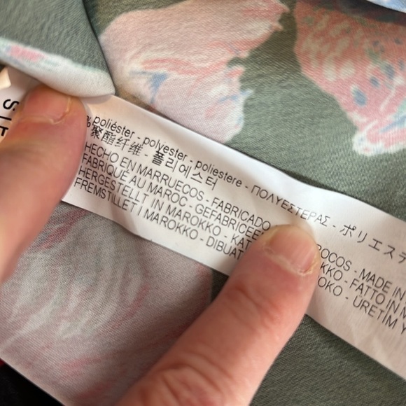 NWT Zara Basic Z1975 Denim Polyester Tiger Cat Dress M - Picture 6 of 12